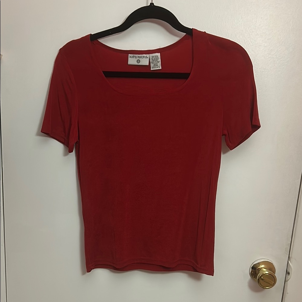 Kathy Ireland Red Women's Top